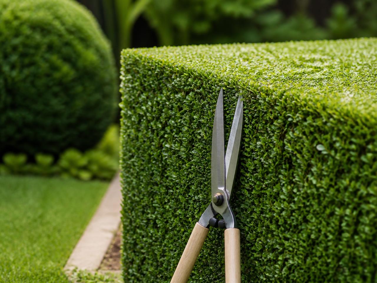 Vormsnoei van buxus met de heggenschaar